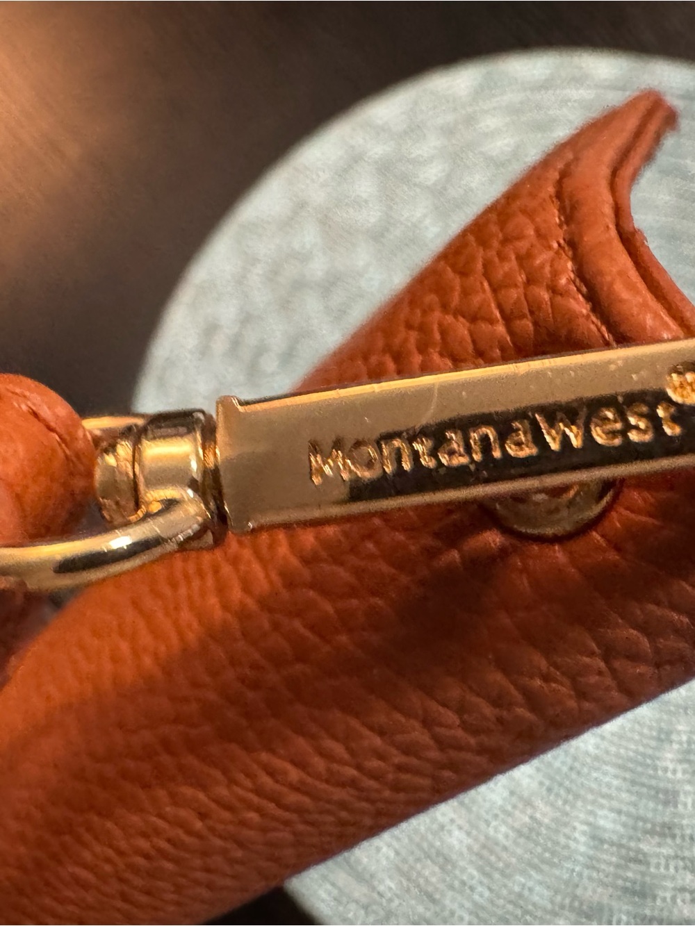 Montana West Pebbled Wristlet in Cognac - Picture 8 of 13